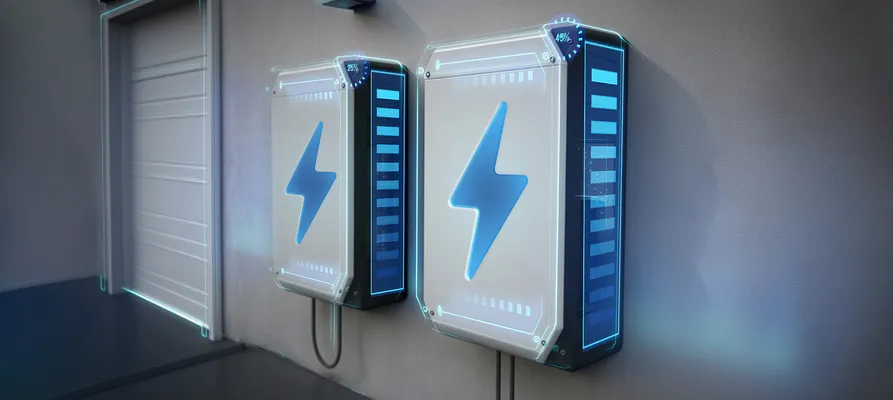 Worker installing solar cells